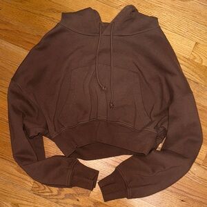 PacSun Chocolate Brown Cropped Women's Hoodie